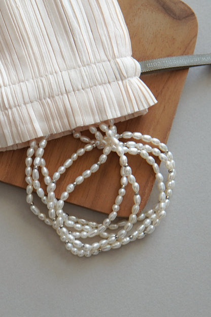 fresh water multi-way pearl strap/necklace