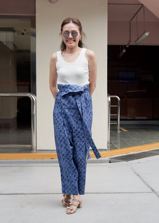 linen mei wrap pants