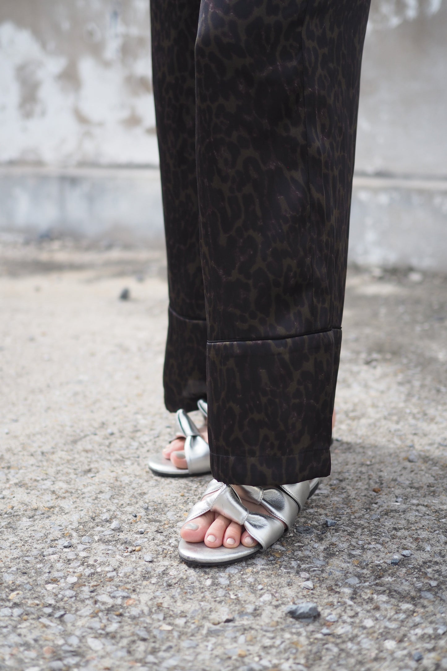 silky satin frida pants